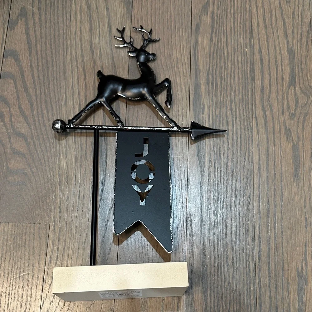 Ashland Black Reindeer JOY Tabletop Holiday Decor